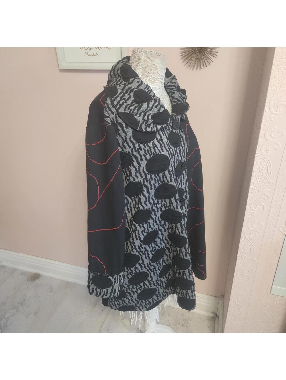 Flawless RADZOLI multi color unique fun light weight jacket artsy 3XL